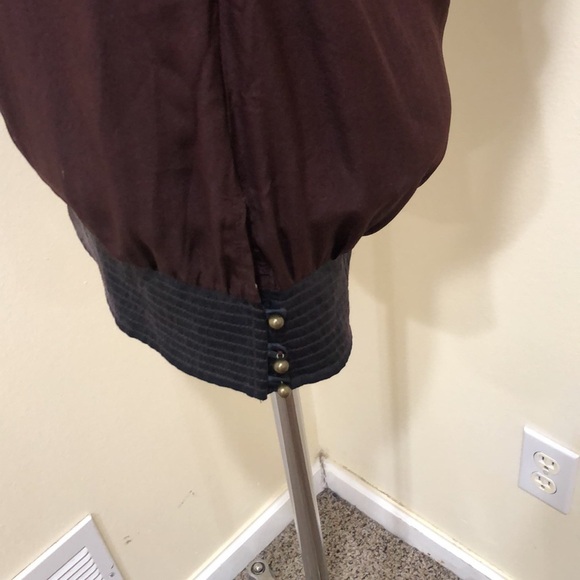 Anthropologie Line & Dot Blouse Size Small Maroon Red Silk - Picture 5 of 11